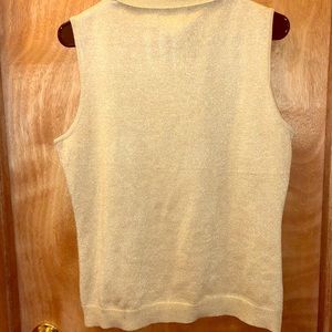 Gold Sleeveless Turtle Neck